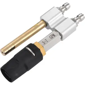 2 in 1 Downstream Soft Wash Chemical Nozzle, M5 Twist Shooter Tips Nozzles, 0-60° Spray Pattern, for 1700-6000 PSI, 3-7 GPM Pressure Washer, with 1/4 in Quick Connector