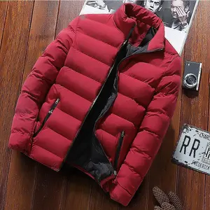 Autumn Winter Thickened Sports Cotton Jacket Men Stand Collar Cardigan Outdoor Cotton Coat Casual Outerwear Warm Cotton Clothing