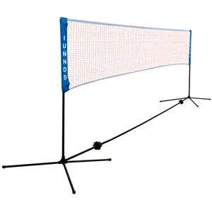 Portable Large Volleyball Badminton Tennis Net with Carrying Bag Stand/Frame for Tennis, Badminton and Pickleball, Court Beach Backyard Games(10FT/14FT/17FT/20FT)