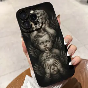 Angel Pattern Anti-Drop Tpu Protective Phone Case Cover for Apple iPhone 17 15plus 17promax 16promax, Samsung S24 S25 Ultra, Holiday Gift for Men Women