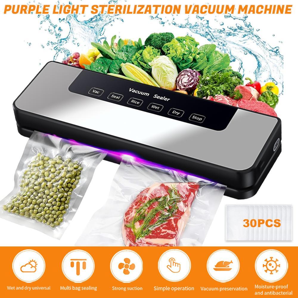 Vacuum Sealer Machine Automatic 65kPa, Food Sealer with 30cm Seal Width, External Hose and 30 Vacuum Bags for Dry & Wet Food Vacuum Sealer Machine Automatic 65kPa, Food Sealer with 30cm Seal Width, External Hose and 30 Vacuum Bags for Dry & Wet Food