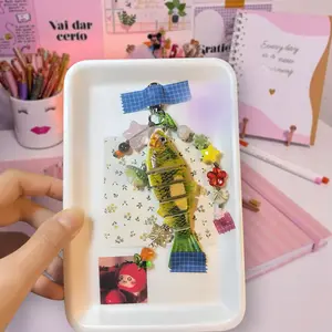 [NEW] Colorful Fish & Charm Keychain - Unique Handmade Accessory for Bags and Keys Flexible Plastic Ceramic Beads Stainless Steel Charms Limited Edition Affordable Quirky Design