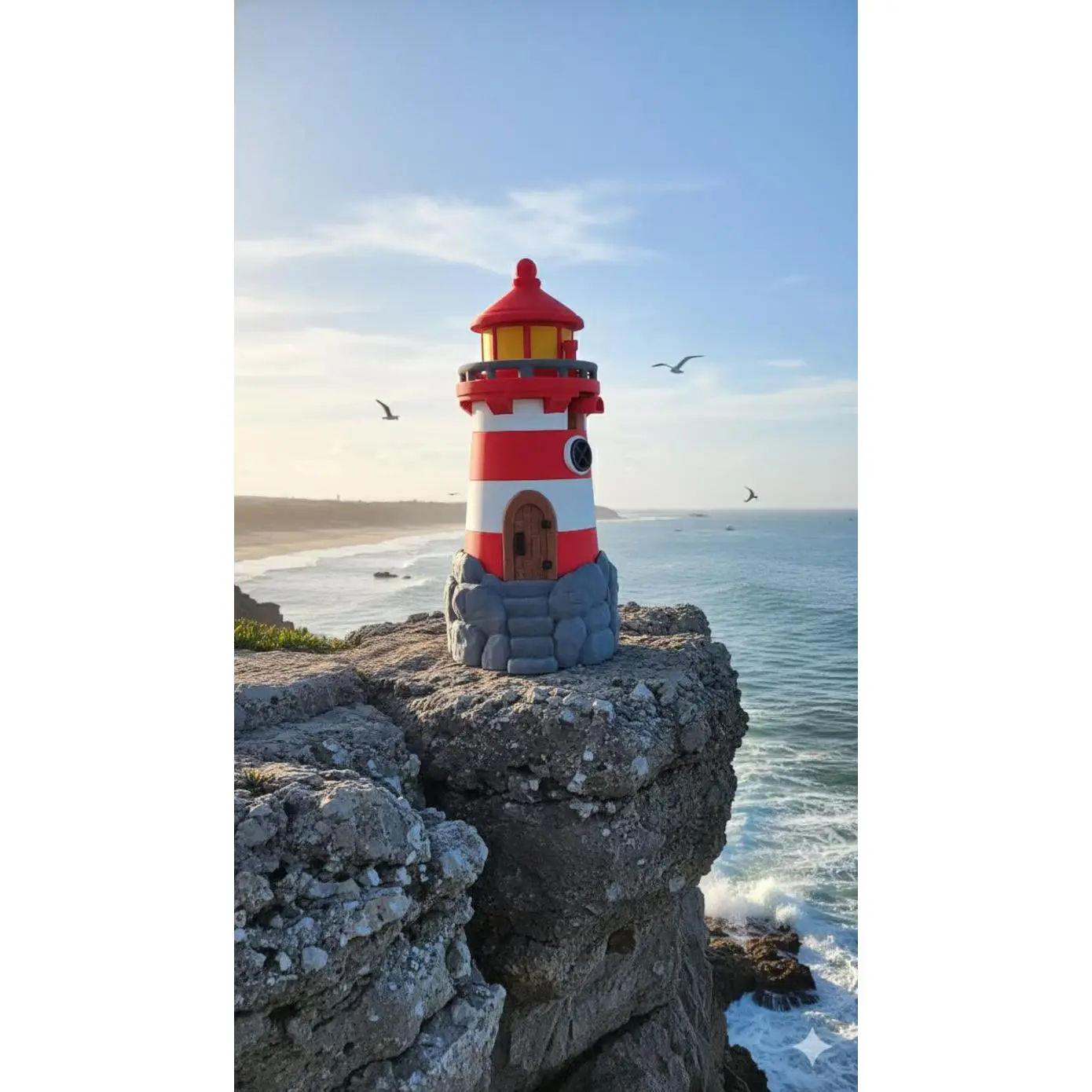 Lighthouse Soap holder in red