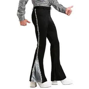 Mens Silver Sequin Disco Pants