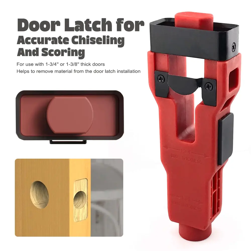 Door Latch Slot Tool Installation Kit, Help Remove Material Installation, Durable & Easy-To-Use Design, Perfect for Home Improvement Projects, Hardware Tool Kit