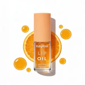 Ruby Rose Lip Oil — Orange Scent | Colorless High-Shine Gloss, Deep Lip Moisture, Non-Sticky & Super Comfortable | Cruelty Free Lip Treatment for Soft Plump Lips