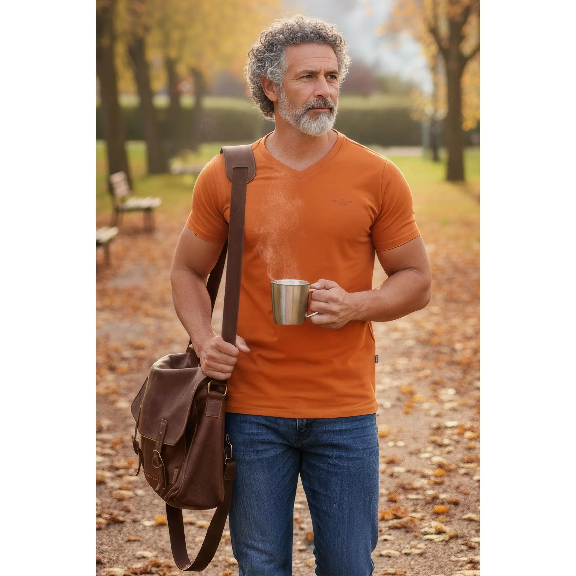 Trendy Basics V-Neck T-Shirt Cotton Fabric Shortsleeve Men's Top for Casual Wear Slim Fit Tropical Soft Tshirt Menswear Dress