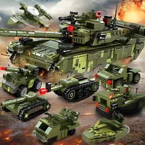 8 in 1 Tank Building Blocks Toy, 99A Main Battle Tank Building Blocks Toy, DIY Building Blocks Toy for Boys