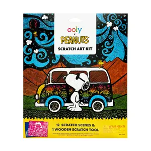 OOLY x Peanuts: Scratch Art Kit (13 PC Set)