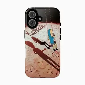 Funny Kornholio Beavis And Butt-Head Parody Nu Metal Rock Music Fan Gift Art Phone Case, Edgy Grunge Pop Culture Aesthetic Heavy-Duty Shockproof Casing for iPhone 17 Pro Max,16 Air,15,14,13,12,11 Smartphones & Cellphone Devices Accessories