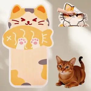 Wall-Mounted Cat Scratcher Board, Durable Thickened Scratch-Resistant Furniture Protector, Free Toy Mouse Included, Suitable for Walls, Sofas, Cabinets, Doors, Glass, Home, Kitty, Kittens