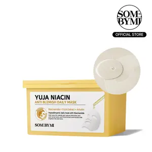 Yuja Niacin Anti Blemish Daily Mask [30 Sheets] - Korean Skincare - 10% Niacinamide & Vitamin C Sheet Mask for Dark Spots & Pigmentation