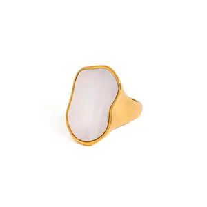 Mother of Pearl Signet Ring