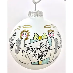 Expecting a Precious Gift New Mom Dad Parents Christmas Ornament Made in the USA