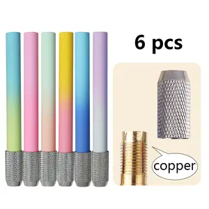 6pcs Pencil Extenders Dual Head Pencil Extender Holder Pencil Lengthener for School Short Pencils Office Supplies