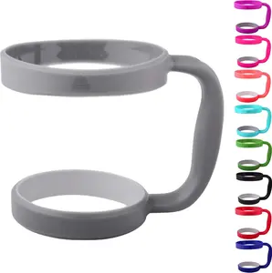 STRATA CUPS 30 Oz Tumbler Handle - Available for 30 Oz YETI Tumbler, OZARK TRAIL, Rambler Tumbler- BPA Free (Gray)