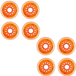 Labeda Roller Hockey Wheels - Union 80mm 76A Orange (8-Pack)
