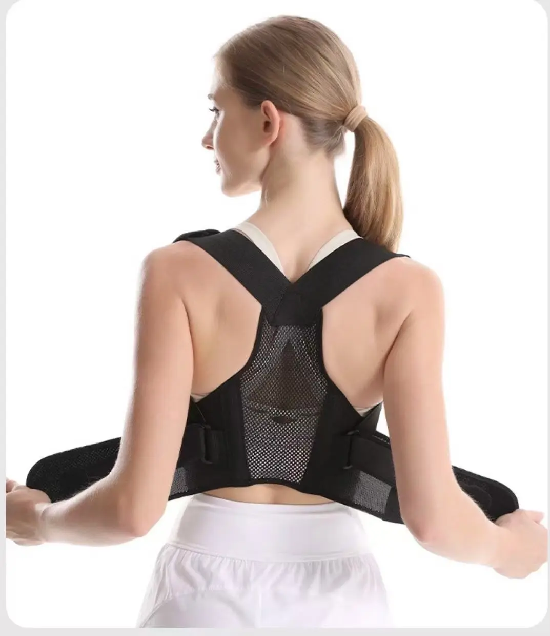 Nylon Upper Back Posture Corrector Brace - Invisible, Breathable, Lightweight, Strong Support for Hunchback Correction, Neck, Shoulder & Back Pain Relief