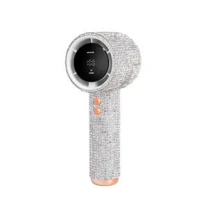 Diamond Handheld Fan High-Speed Portable USB-C Rechargeable Mini Fan with Digital Display & Speed Adjustable Personal Fan for Indoor Outdoor Travel