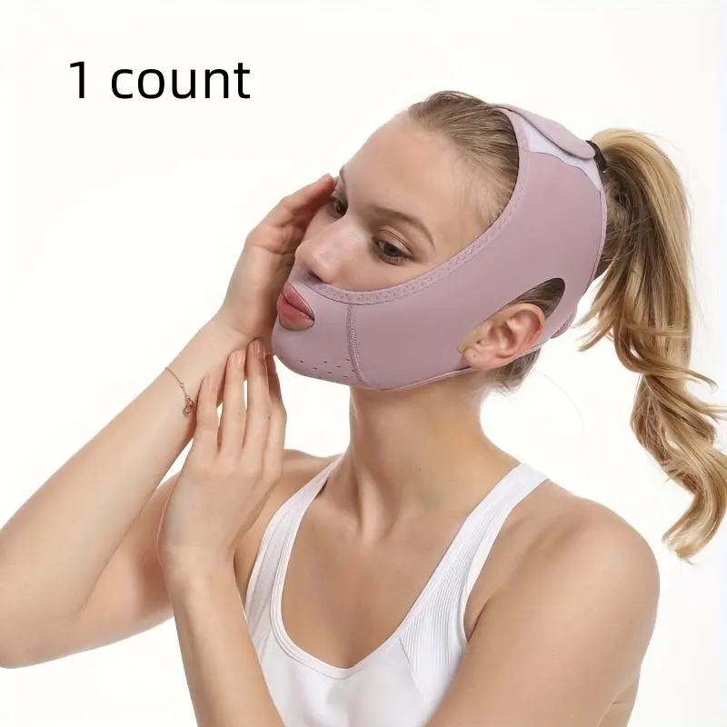 Facial Anti Wrinkle Lifting Band, Anti-Slip V-Shaped Face Shaping Mask, Night and Day Use, Facial Sleep Mask, V-Face Upgrade Version, Unisex, Facial Care Tools