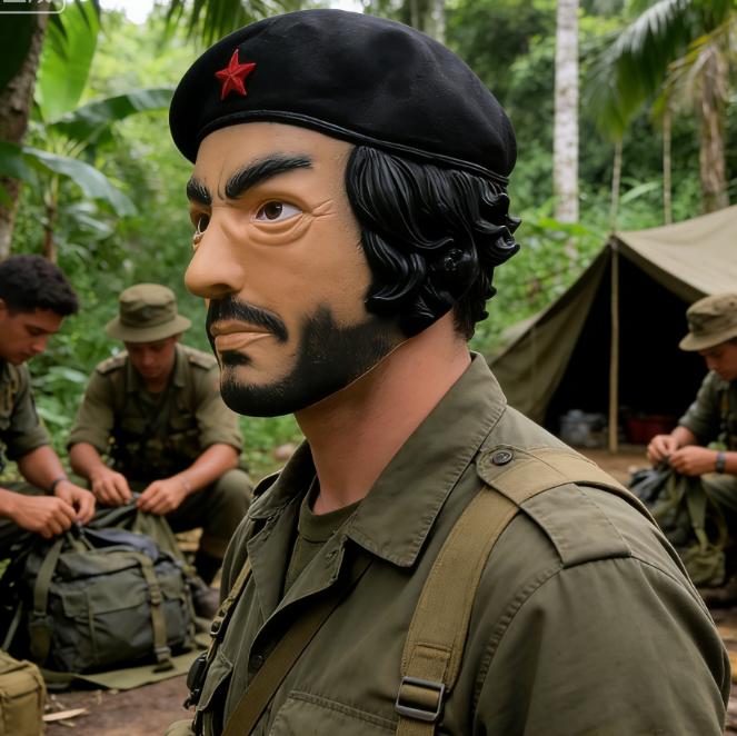 Che Guevara Latex Mask, Iconic Revolutionary Cosplay Prop, Halloween Costume for Adults unique festival gift