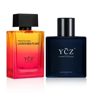 YCZ Love's Red Flame Men's Perfume 50ml Eau De Cologne Spicy Woody & Fruity Fusion Long Lasting Marine Passionate Love Scented Liquid Citrus Musk Amber