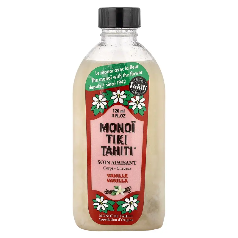 Monoi Tiare Tahiti Monoi Tiki Tahiti®, Coconut Oil, Vanilla, 4 fl oz (120 ml)