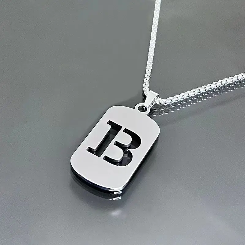 Letter B+70cm titanium steel chain