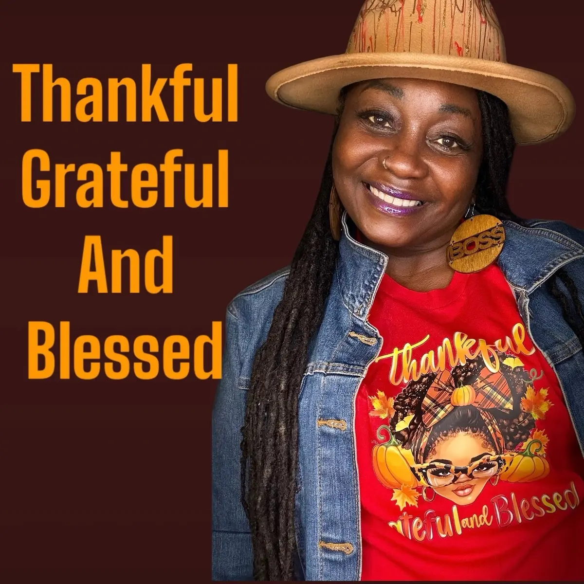Thankful, Grateful and Blessed Long sleeve t-shirt Casual Casual Casual Cotton