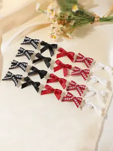 20pcs New Sweet Preppy College Style Bow Hair Clips, Forehead Bangs Clip for Women, Side Barrettes for Daily Life and Outdoors
