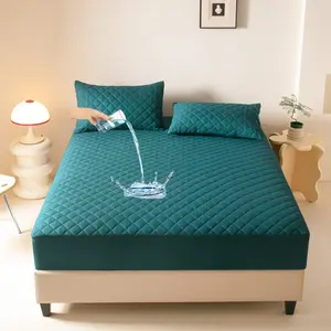 Waterproof Mattress Protector Set, Quilted Mattress Cover, Deep Pocket 30cm, Soft Breathable, Suitable for Bedroom, Guest Room, Apartment, School, Kids, Pets, Seniors