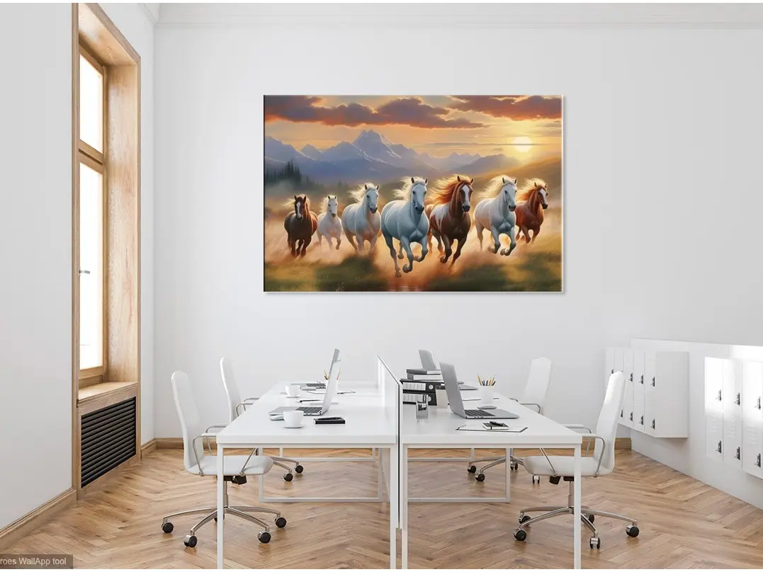 7 horses crystal porcelain wall art 7 horses crystal porcelain wall art