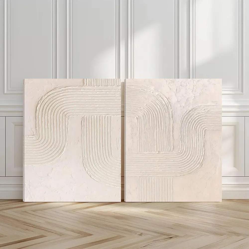2pcs Abstract Lines Wooden Wall Art, Minimalist Design Poster, Monochrome Art Prints, Contemporary Home Decor, Modern Wall Paintings, Minimalist Canvas Posters Wall Arts, Decor for Living Room, Bedroom, Decoration Items, Housewarming Gift, With Frame