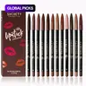 12 Color Lip Pencil Matte Lipliner Set Smooth Color Silk Lipstick Pen Durable Pigment Lip Makeup Cosmetics #GLOBAL PICKS