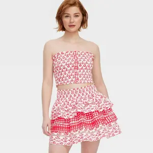 Women's Floral Smocked Peplum Tank Top - Roller Rabbit