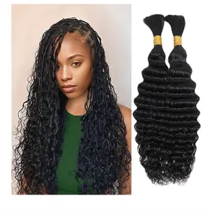 18 Inches Boho Braids Human Hair - Natural Black Color for Stylish Look. 2 pcs