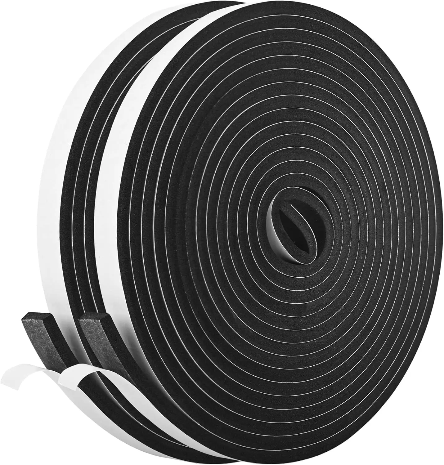 1/2 x 1/4 Inch Self-Adhesive Foam Weather Stripping, 42 Ft High-Density Foam Seal Tape for Doors, Windows, Cabinets and Home Insulation
