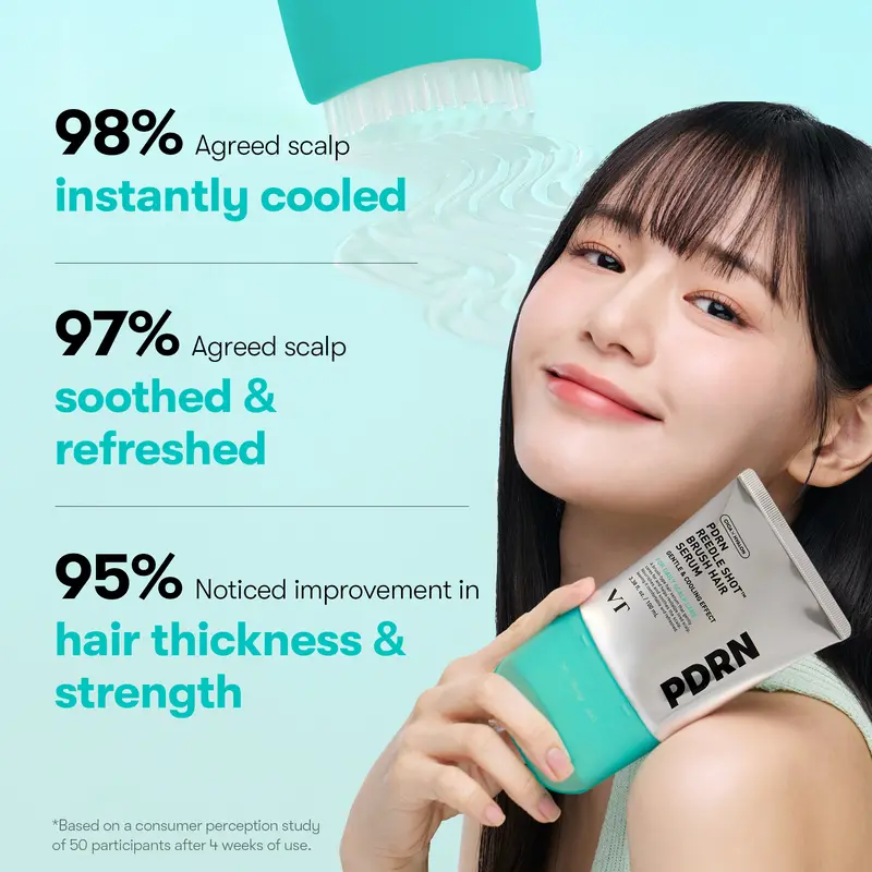 [VT COSMETICS] #1 viral PDRN Reedle Shot Hair Brush Serum with Original Liquid Microneedling & PDRN | Large-Capacity Full Scalp Care, Hair Thickening, Fuller-Looking Hair & Daily Root Care | Hairline, Roots, Baby Hair & Dry Scalp | Korean Haircare