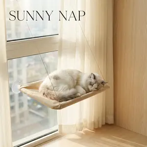 Cat Window Hammock Bed with Suction Cups, Ultimate Comfort and Panoramic View, Durable Fabric Easy Clean, Modern Home Decor Essential, Apartment, Kitty