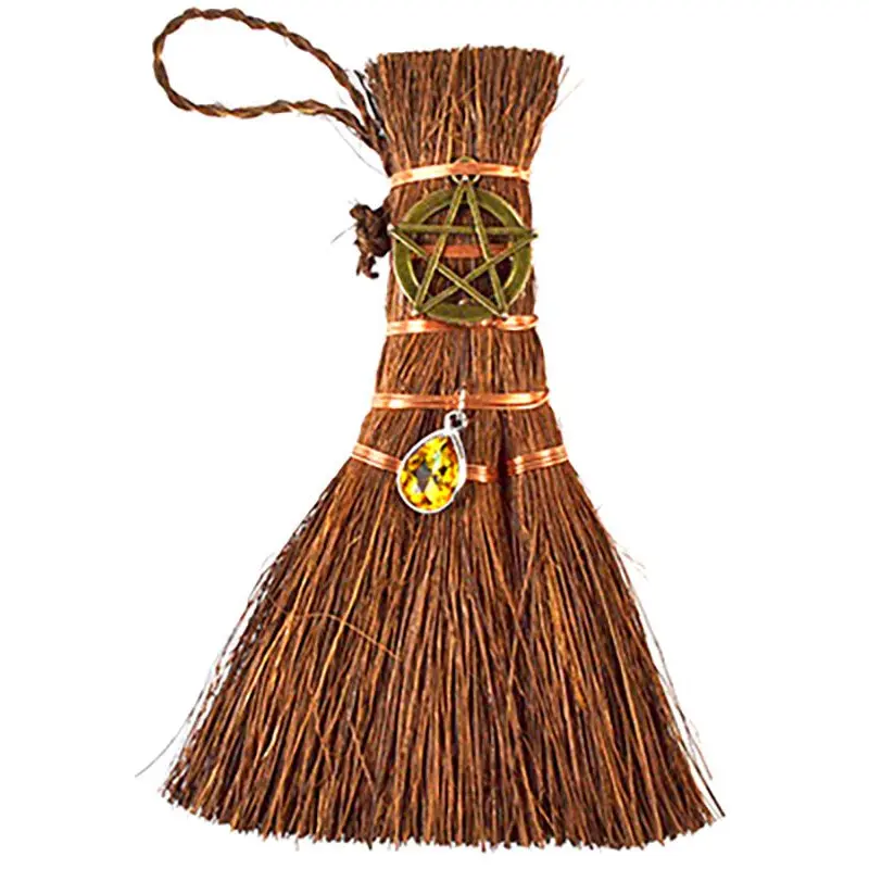 8 Inch Pentagram Besom Broom — Ritual Cleansing &amp; Altar