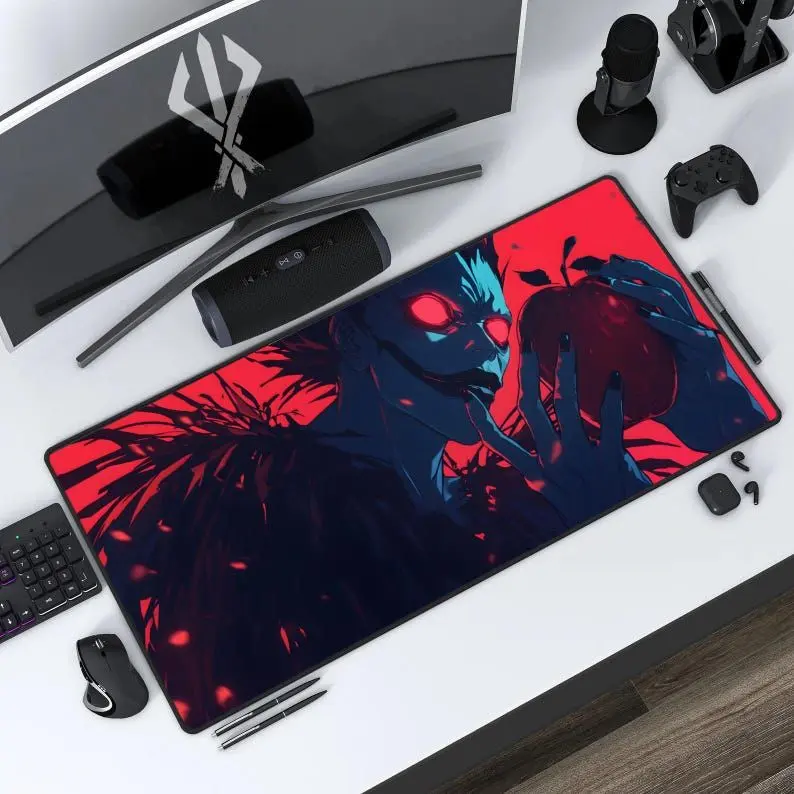 Death Note Ryuk Design, Anime Desk Mat, Gaming Mouse Pad, Anime Merchandise, Office Desk Decor, Custom Desk Accessories