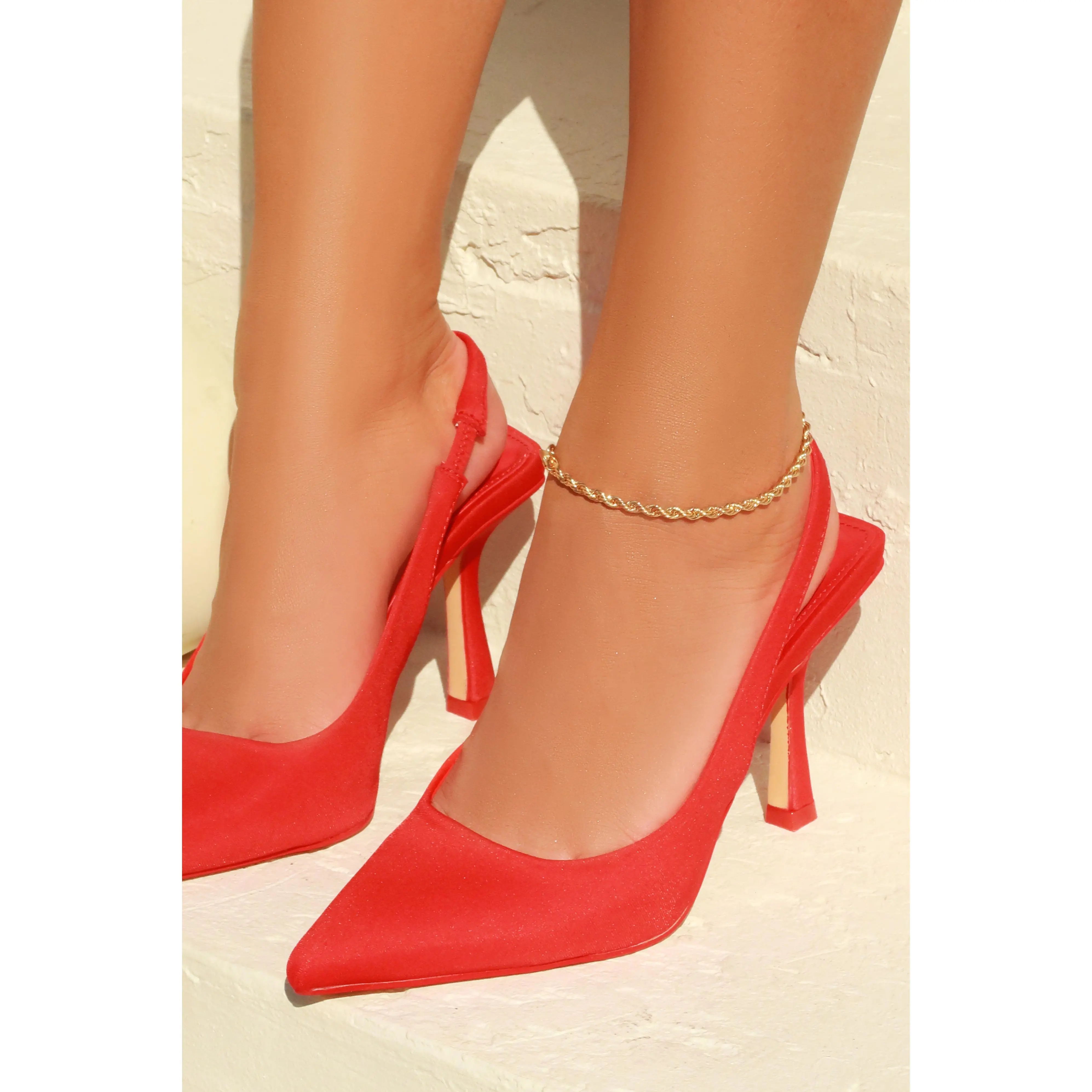 Cari Slingback Pumps - Red Cari Slingback Pumps - Red