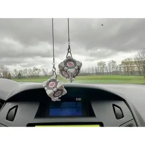 Companion Cube Car Dice Charm Portal-Inspired Weighted Companion Cube
