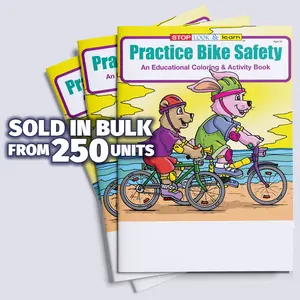 Bike Safety - Bulk Coloring & Activity Books (250+) - Add Your Imprint