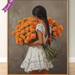 Mexicana Decor, Mexican Wall Art, Cempasuchil Wall Art,marigold Print, Room Decor, Unframed 5 size, 8x12 to 27x40 inch