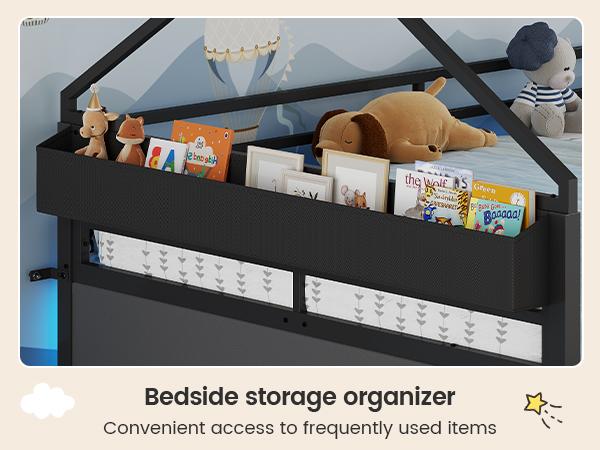 ADORNEVE Low Loft Bed Full Size with Bookshelf and Reading Nook LED Loft Bed with 3 Drawers and Under-Bed Play Space Loft Bed with Safety Guardrail and Inclined Ladde Play Curtain ADORNEVE Low Loft Bed Full Size with Bookshelf and Reading Nook LED Loft Bed with 3 Drawers and Under-Bed Play Space Loft Bed with Safety Guardrail and Inclined Ladde Play Curtain