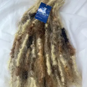 LunaBellaPonytail Pecan Crotchet Handmade Locs - 20 Synthetic 20 Inch Locs per Bundle - Available in 3 Fullness Levels
