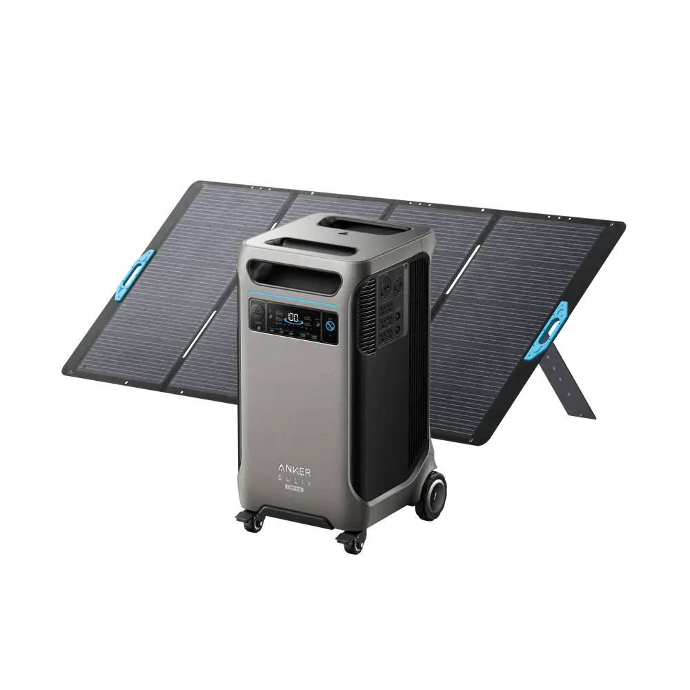 ANKER SOLIX F3800 Plus Portable Power Station (Upgraded Version) with 400W Solar Panel, 3840Wh, 3,200W Solar Input, Generators for Home Use, Works with Generator, For Power Outages, and Emergencies