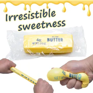 Butter Squishy Fidget Toy – Super Soft Flour-Filled Dough Texture, Satisfying Squeeze & Slow Rising Squish Toy, Stretchy Sensory Fidget Toy for Kids 3+ & Adults, Desk Toy, Gift Idea
