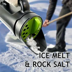 Hand-held seed seeder, which is used for grass seeds, fertilizer and soil food, snow salt and ice melting-multiple adjustable opening sizes, suitable for various purposes.